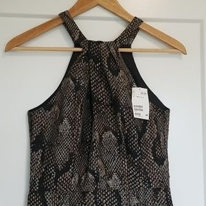 NWT Snakeskin print halter cocktail dress